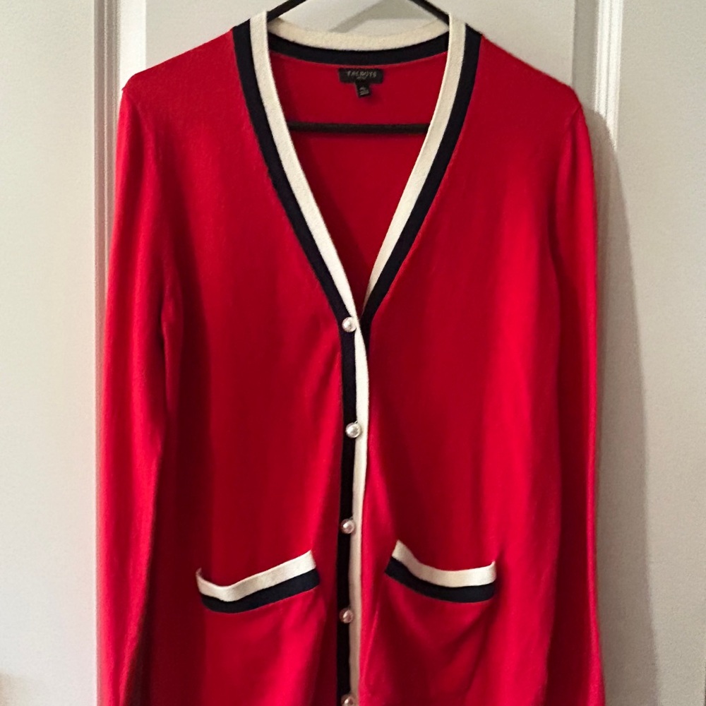 Classic Red Cardigan Sweater